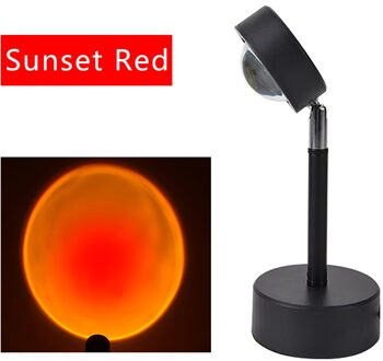 Usb Power Instelling Zon Projector Sfeer Led Nachtlampje Vul Licht Voor Woonkamer Slaapkamer Romantische Kleurrijke Lamp Verlichting zon rood