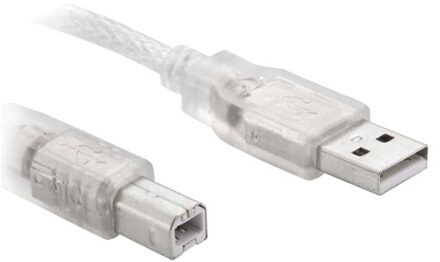 Usb Printer Kabel Transparant 2.0V 3 Meter Powermaster (SL-U2003)