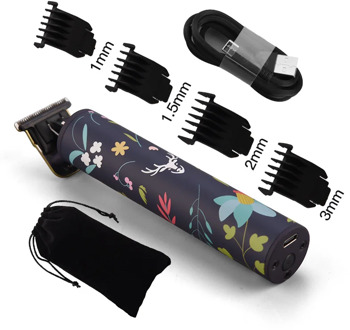 USB Rechargeable Barber Hair Cutting Machine Men Beard Trimmer T Shaped Stainless Steel Blade Clipper Haircut Electric Hair Cut