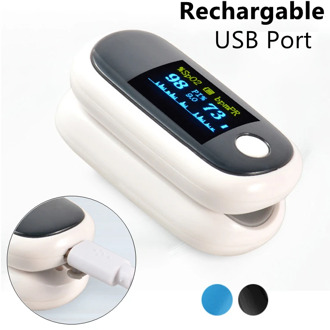 USB Rechargeable Oximeter OLED Finger Pulse Oximeter SpO2 Heart Rate Monitor Oximetro De Dedo USB Cable Oximeters