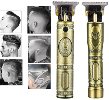 USB Rechargeable T-Outliner Beard Trimmer Clipper Cordless Haircut Men Baldheaded Hair Trimmer Barber Cut Hair Cutting Machine