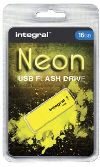USB-stick 2.0 Integral 16Gb neon geel