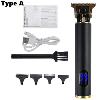 Usb T9 Elektrische Tondeuse Professionele Elektrische Tondeuse Kapper Scheerapparaat Trimmer Baard Lcd Display Mannen Haar Snijmachine type A