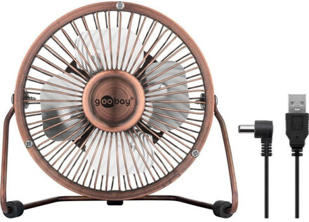USB-tafelventilator 2.5 W (Ã x h) 130 mm x 160 mm Brons