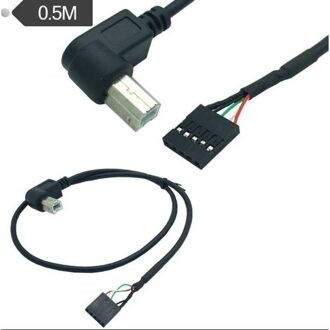 USB Type-B Male to USB 9-Pin Cable,30CM, Black - small