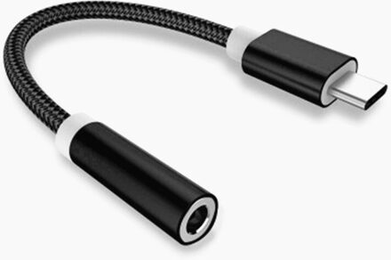 Usb Type-C Om 3.5 Mm Hoofdtelefoon Jack Aux Audio Kabel Adapter Voor Samsung Lg Nexus Oneplus Nokia Xiaomi huawei Type C Smart Telefoons zwart