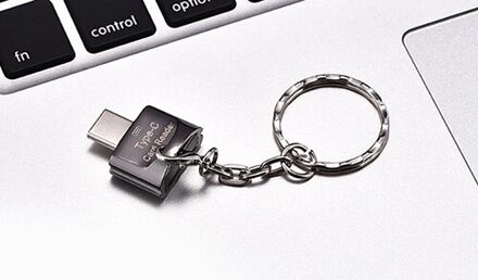 Usb Type C Otg Adapter Type-C Naar Usb Converter Voor Usb C Pd Charger Mouse Keyboard Flash Disk draagbare Sleutelhanger Otg Plug zwart