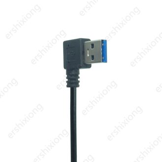 Usb Verlengkabel Usb 3.0 Man-vrouw Haakse 90 Graden Usb Adapter Up/Down/Links/rechts Cabo Usb 0.2M rechtsaf
