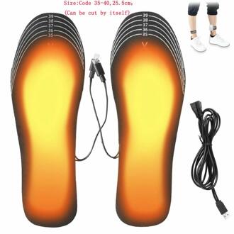 Usb Verwarmde Inlegzolen Foot Warmer Inlegzolen Elektrische Verwarmde Inlegzolen Warme Sokken Voeten Heater Outdoor Sport Verwarming Inlegzolen Voor Wandelen 25.5cm