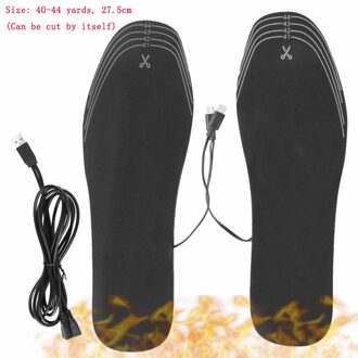 Usb Verwarmde Inlegzolen Foot Warmer Inlegzolen Elektrische Verwarmde Inlegzolen Warme Sokken Voeten Heater Outdoor Sport Verwarming Inlegzolen Voor Wandelen 27.5cm