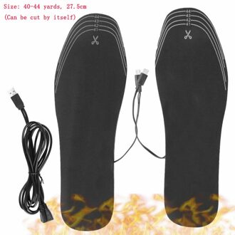 Usb Verwarmde Inlegzolen Foot Warming Pad Voeten Warmer Sok Pad Mat Winter Verwarming Inlegzolen Winter Warme Zolen Outdoor Sport 1 Paar 27.5cm