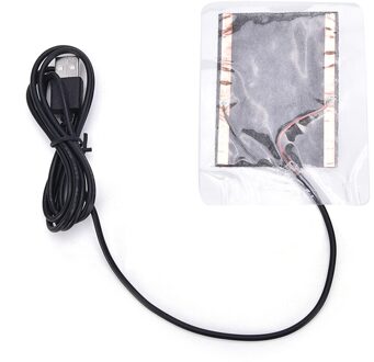 Usb Verwarmde Jas Jas Vest Accessoires Carbon Fiber Verwarmd Pads Warm Nek Snelle-Verwarming Donkergrijs