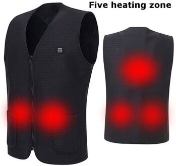 USB Verwarmde Vest Winter Elektrische Verwarming Vest Jas Winter Flexibele Elektrische Thermische Kleding Vest Vissen Wandelen XXL