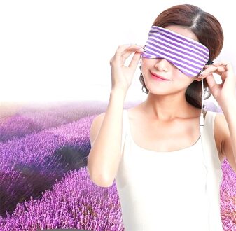 Usb Verwarming Stoom Slaapmasker Massager Eye Mask Anti Dark Circle Eye Patch Eye Massager Vermoeidheid Relief Slaap Reizen Oog Schaduw masker paars wit