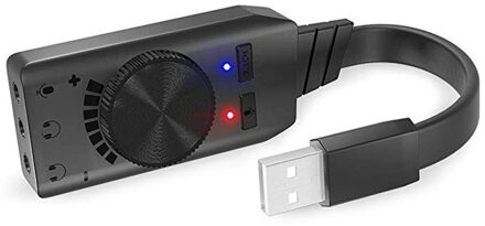 Usb Virtual 7.1-Kanaals Geluidskaart Converter Adapter Externe Usb Audio 3.5Mm Headset Stereo Voor Pc Desktop Notebook Geluidskaart