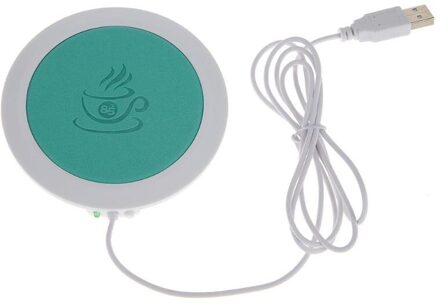 Usb Warmer Koffie Thee Cup Mat Warmer Pad Verwarming Apparaat Kantoor Huis Warmer Pad Mat Tafel Keramische Bril Metalen Bekers Blauw