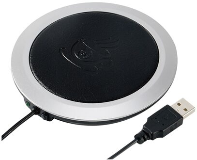 Usb Warmer Koffie Thee Cup Mat Warmer Pad Verwarming Apparaat Kantoor Huis Warmer Pad Mat Tafel Keramische Bril Metalen Bekers zwart