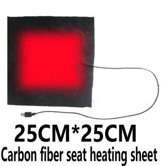 Usb Warmte Auto Verwarming Pad Mat Verwarmde Seat Jas Jas Vest Accessoires Case Carbon Fiber Verwarmd Pads Warm Nek snelle Verwarming 25x25CM