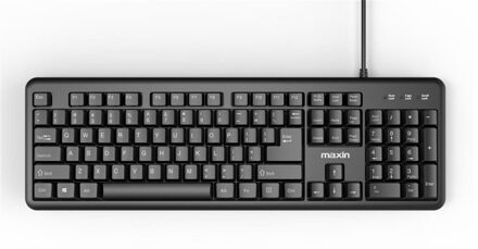 USB Wired Keyboard 104-keys, US-Layout, Black, K-667 Zwart - small