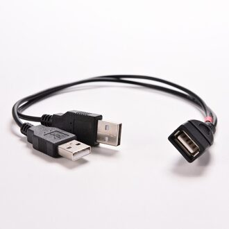 Usb Y Splitter Voor 2.5 "Usb 2.0 1 Vrouwelijke Power Enhancer Om 2 Mannelijke Usb Data Cable Adapter verlengsnoer 30Cm