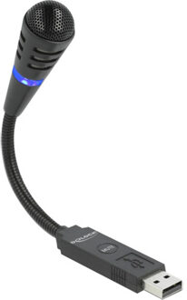 USB zwanenhalsmicrofoon met mute knop