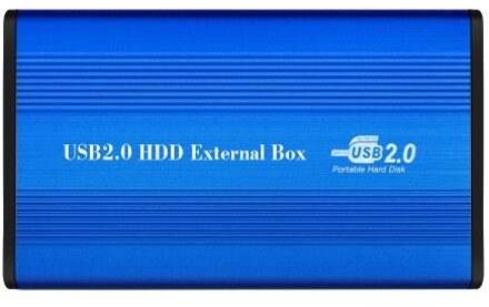 USB2.0 to IDE Hard Disk Case 2.5'' IDE HDD Enclosure Portable Hard Disk Box Aluminum Alloy HDD Enclosure Blue
