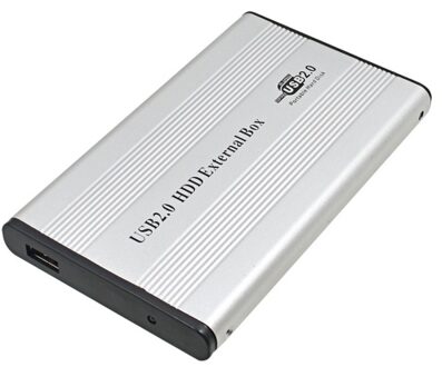 USB2.0 to IDE Hard Disk Case 2.5'' IDE HDD Enclosure Portable Hard Disk Box Aluminum Alloy HDD Enclosure Silver