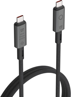 USB4 Pro USB-C naar USB-C Kabel - 1 meter - Zwart