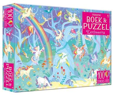 Usborne Boek met puzzel, eenhoorns. 5+