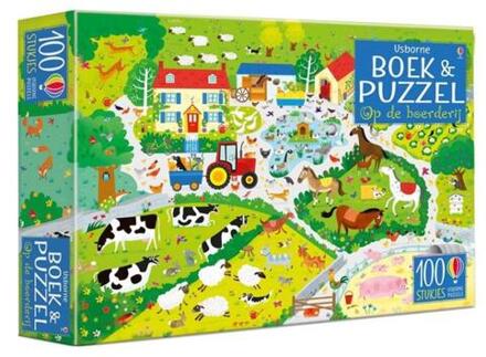 Usborne Boek met puzzel, op de boerderij. 5+