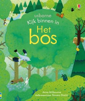 Usborne Kijk binnen in het bos (kartonboek). 3+