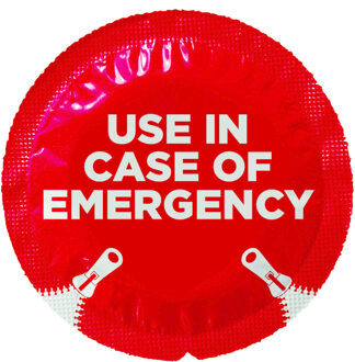 Use In Case Of Emergency Transparant - 56 (omtrek 11,5-12 cm)