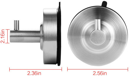 Useful Strong Vacuum Suction Cup Stainless Steel Towel Hook Hanger for Bathroom Kitchen Tool