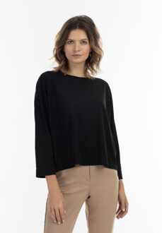 Usha BLACK LABEL blouse met lange mouwen Zwart