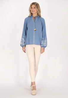 Usha Blouse Dames denimblauw - L