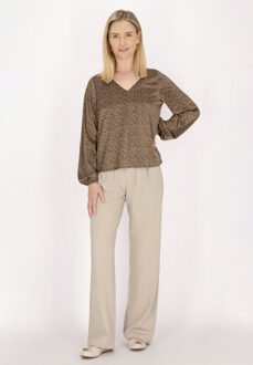 Usha Blouse Dames Groen Oranje