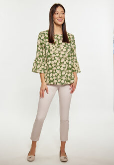 Usha Blouse Dames Groen Veelkleurig - L