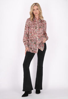 Usha Blouse Dames Wol Wit Veelkleurig - maat
