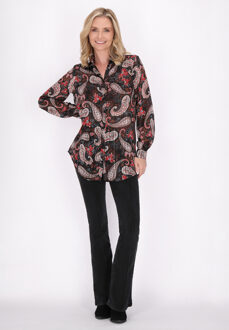 Usha Blouse Dames Zwart Veelkleurig