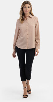 Usha Blouse qisha Dames bruin beige - L