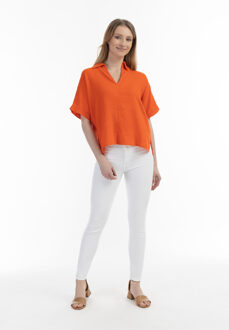 Usha Blouse shirt Dames oranje - maat