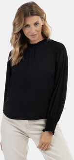 Usha blouse shirt qisha Zwart