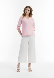 Usha Blouseshirt met kant Dames lichtroze - maat Rosé