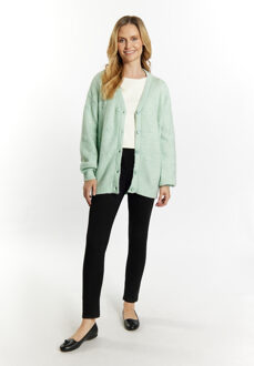 Usha Gebreid vest Dames Mintgroen gemêleerd - XL/2XL