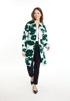 Usha Gebreid vest Dames Wit Groen Wit/Groen - XL/2XL