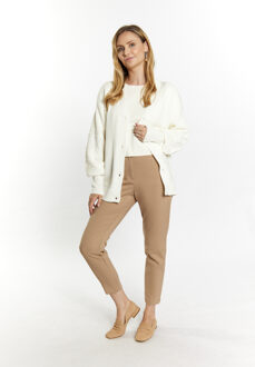 Usha Gebreid vest Dames wolwit Gebroken wit - XL/2XL