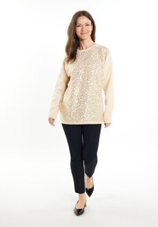 Usha Gebreide trui Dames cr - maat XL/2XL Crème