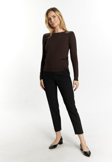 Usha Gebreide trui Dames donkerbruin Donker Bruin - XL