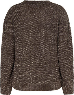 Usha Gebreide trui Dames donkerbruin Donker Bruin - XL
