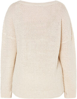 Usha Gebreide trui Dames Donkere crème - XL